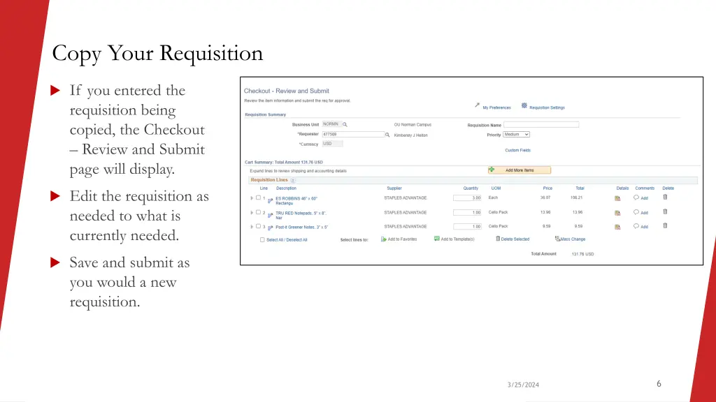 copy your requisition