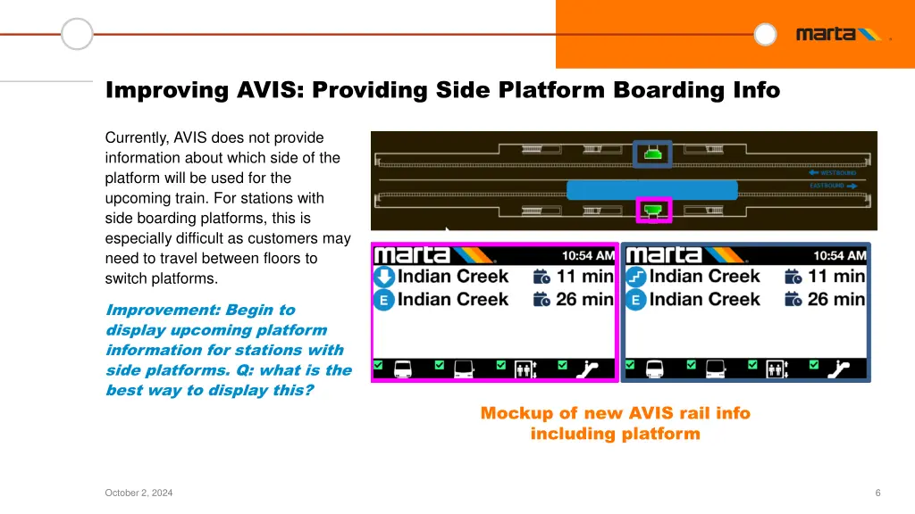 improving avis providing side platform boarding