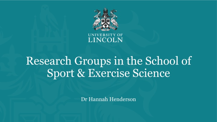 research groups in the school of sport exercise