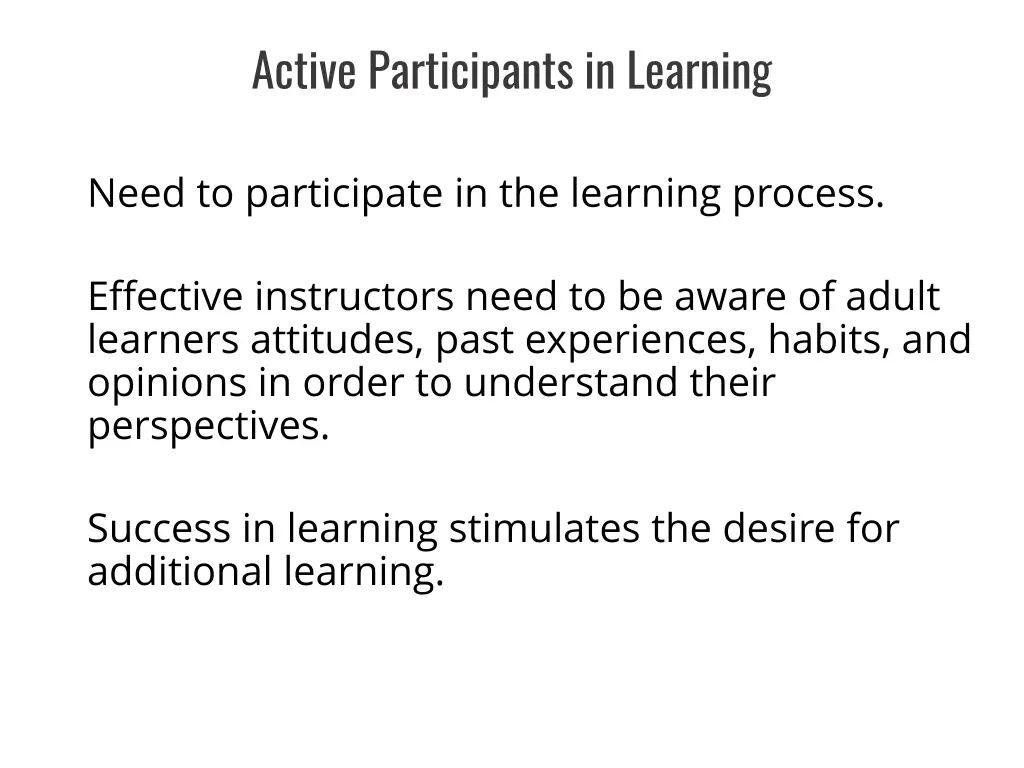 active participants in learning