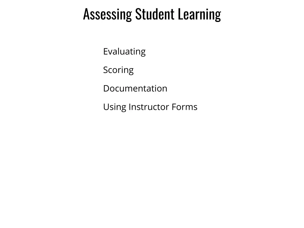 assessing student learning