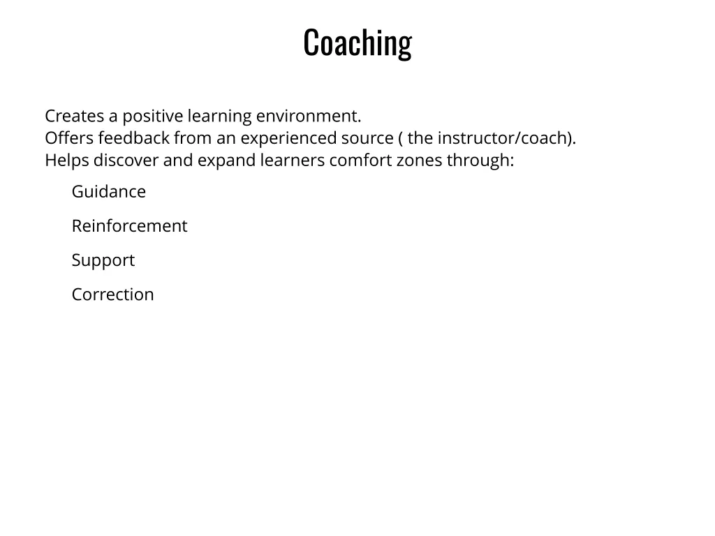 coaching