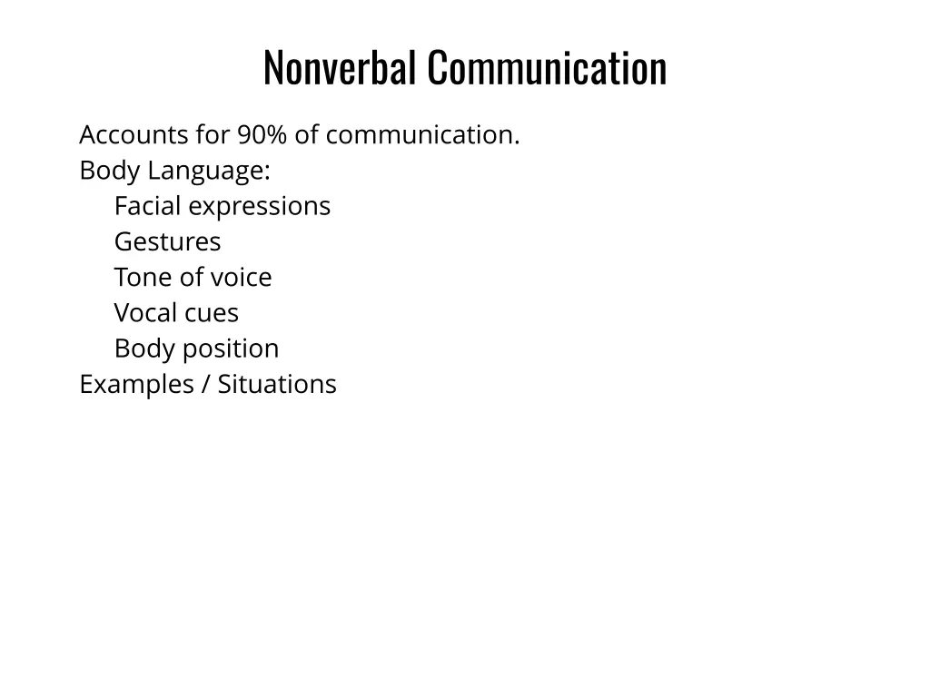 nonverbal communication