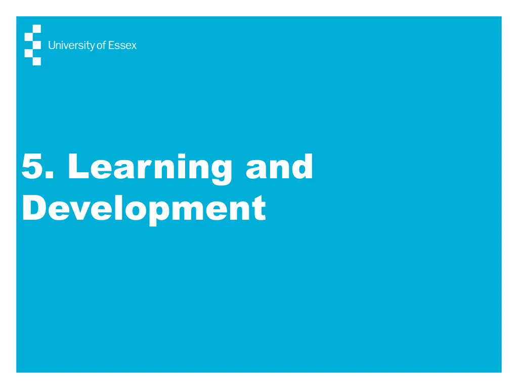 5 learning and development