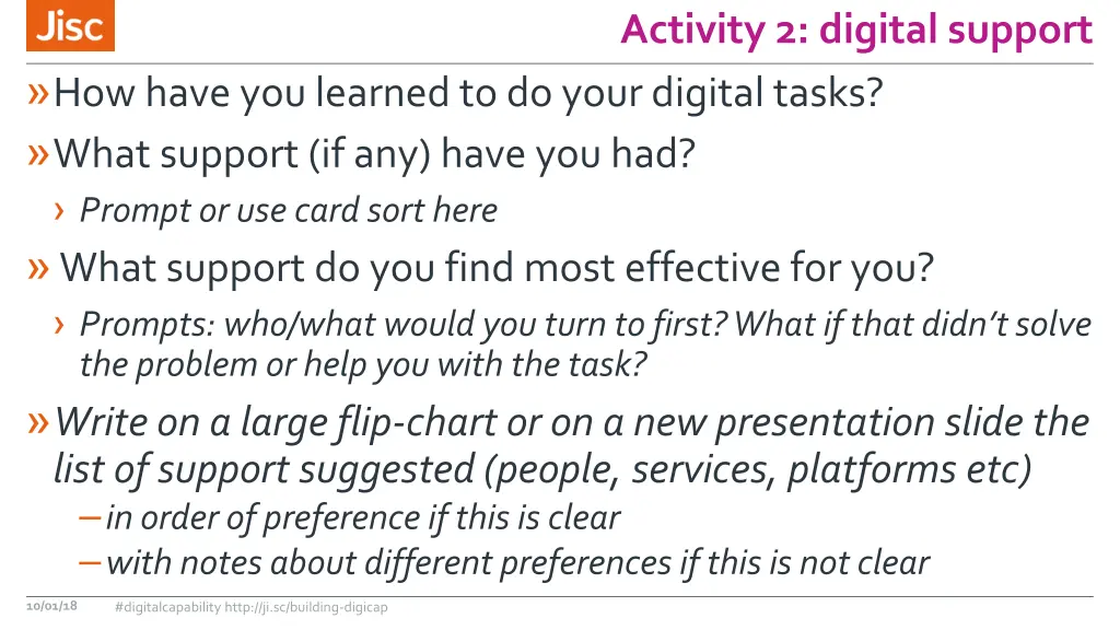 activity 2 digital support