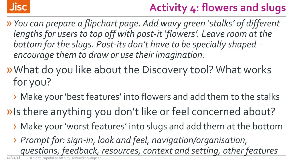 activity 4 flowers and slugs