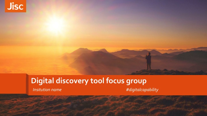 digital discovery tool focus group