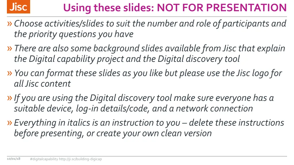 using these slides not for presentation choose