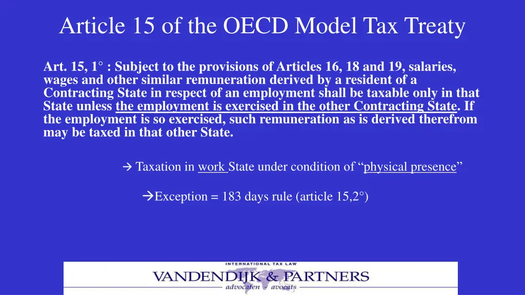 article 15 of the oecd model tax treaty