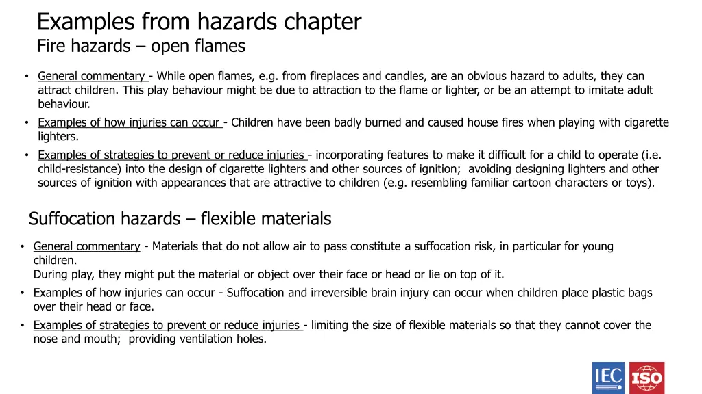 examples from hazards chapter fire hazards open