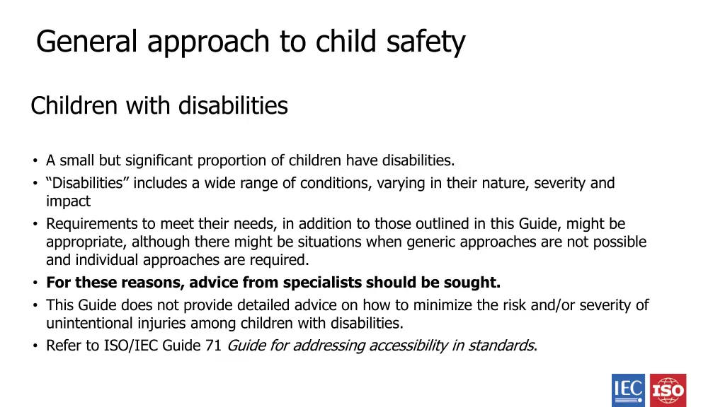 general approach to child safety 1