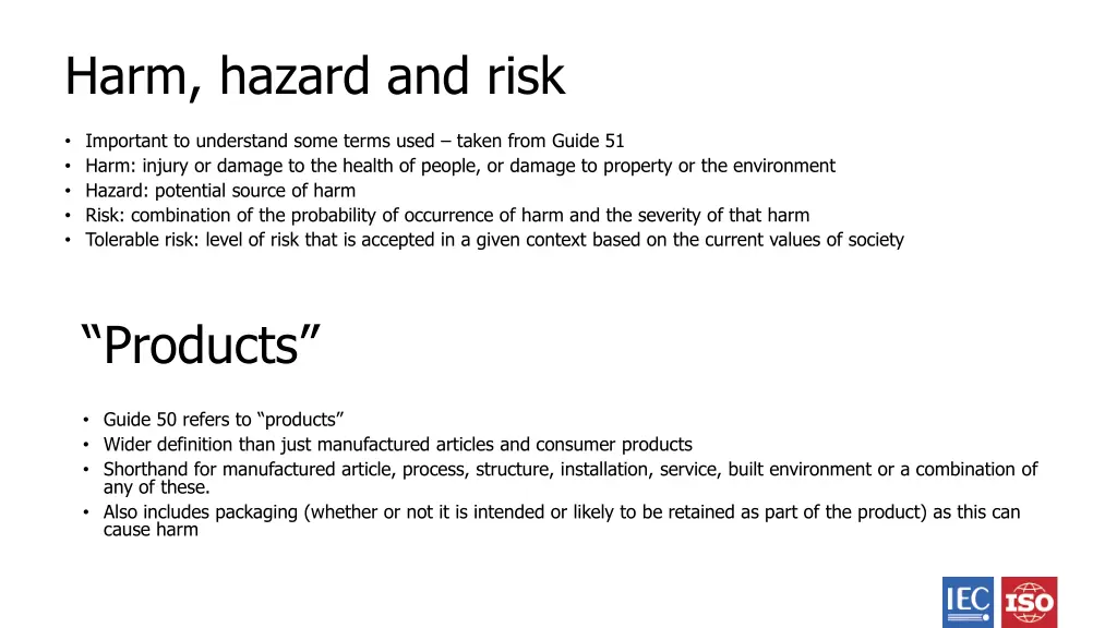 harm hazard and risk