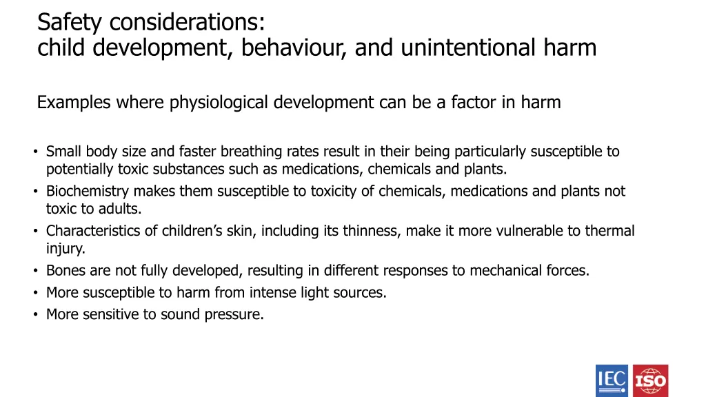 safety considerations child development behaviour 6