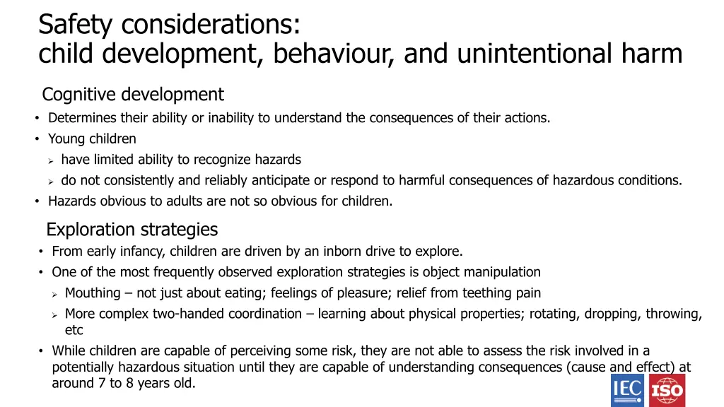 safety considerations child development behaviour 7