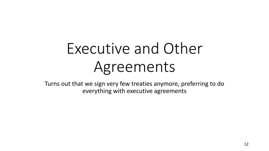 executive and other agreements