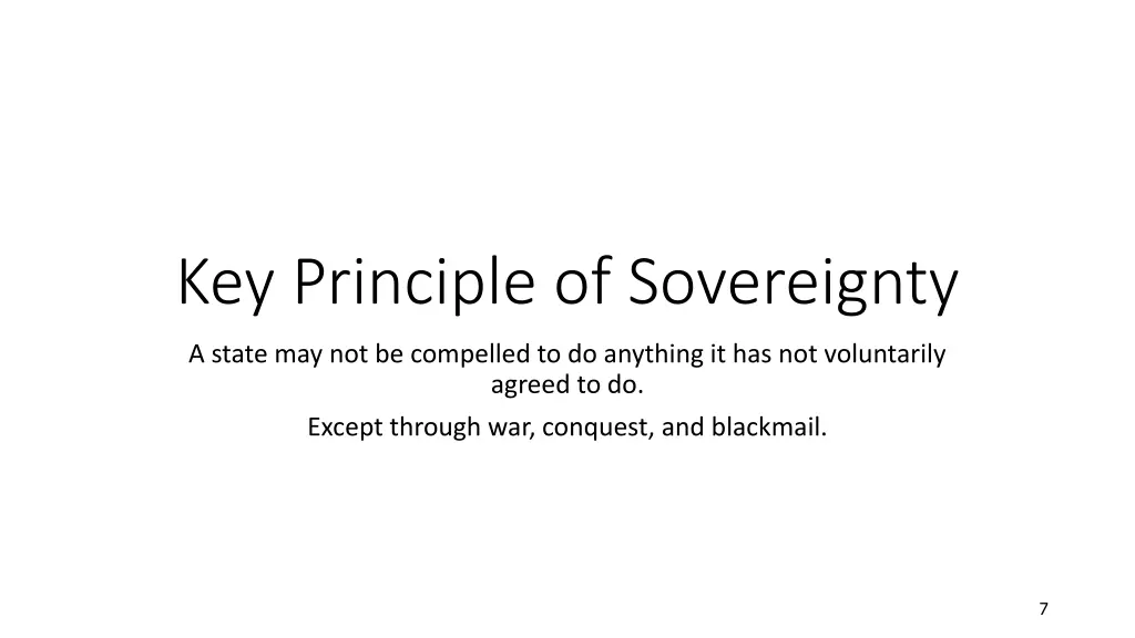 key principle of sovereignty