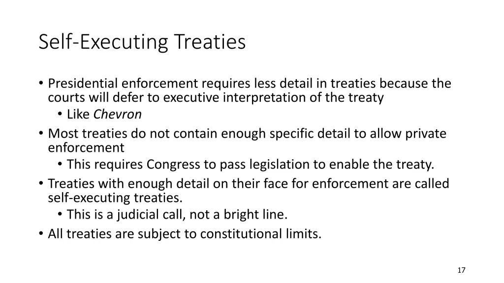 self executing treaties