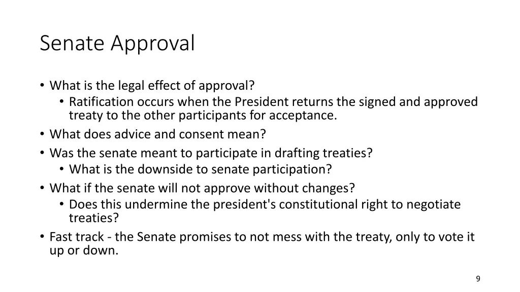 senate approval