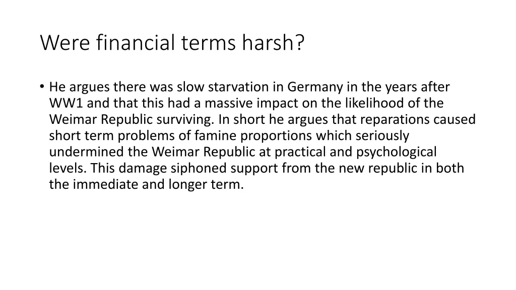 were financial terms harsh 3