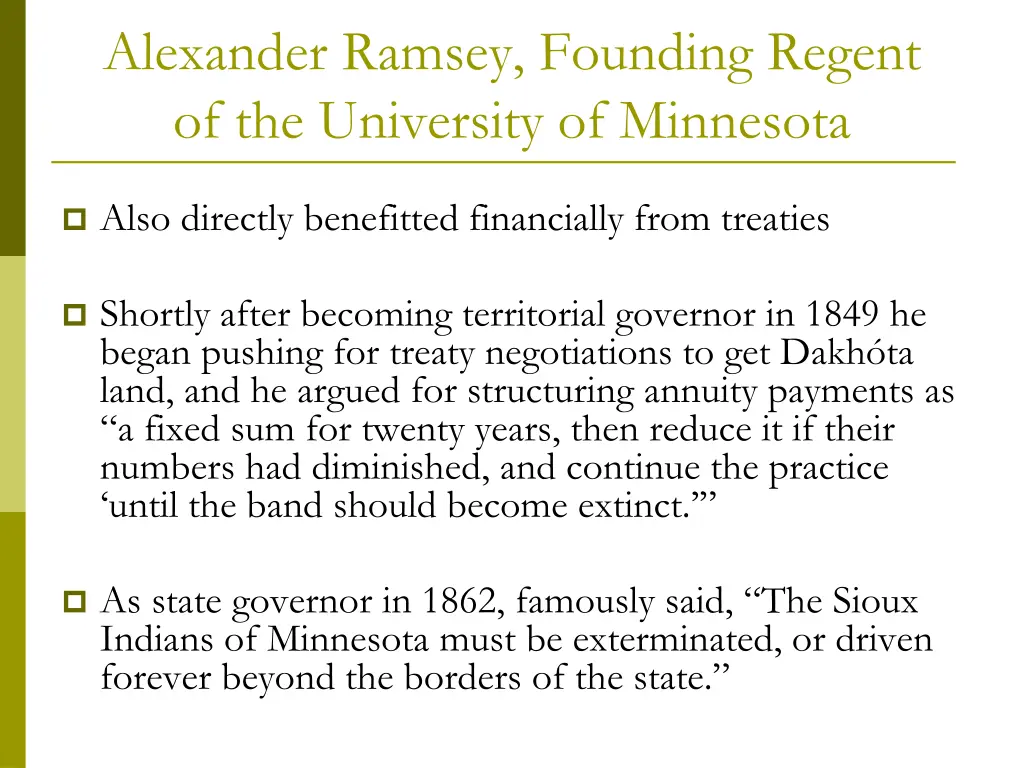 alexander ramsey founding regent