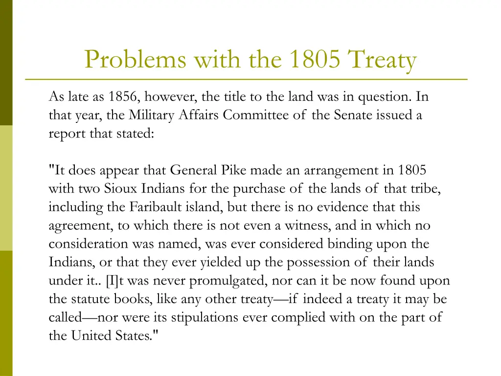 problems with the 1805 treaty 3