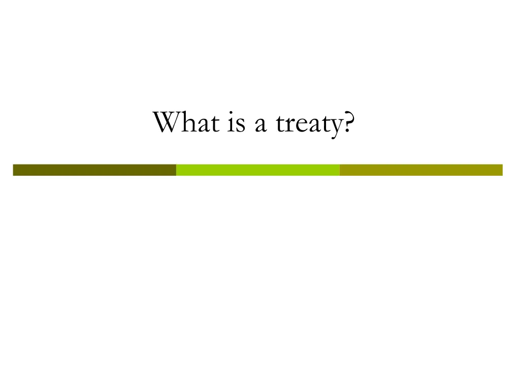 what is a treaty