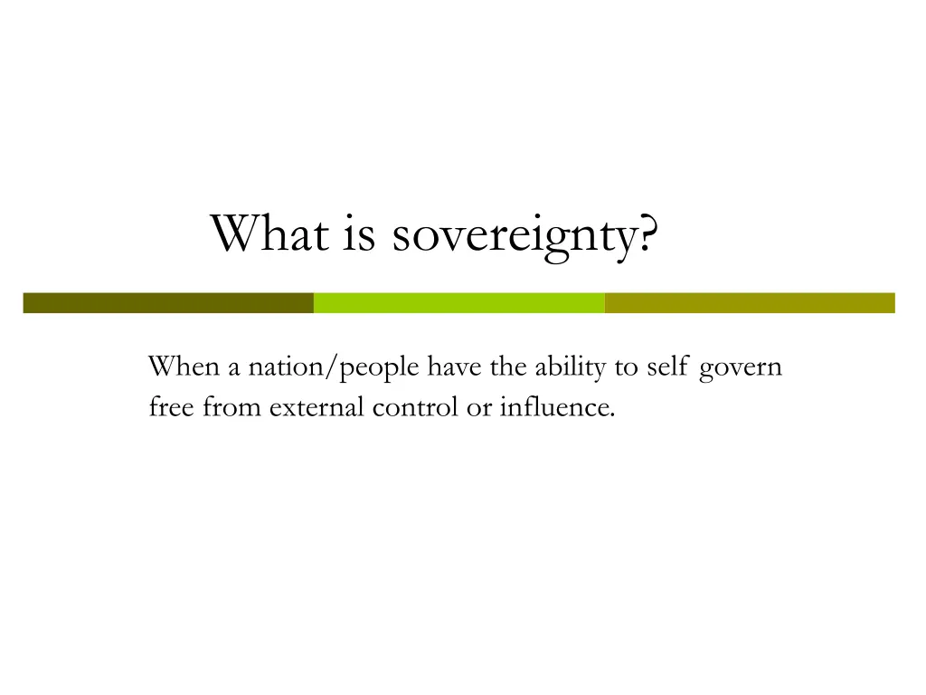 what is sovereignty