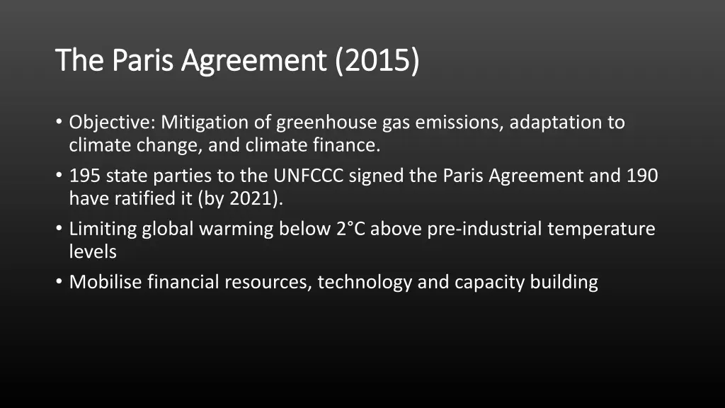 the paris agreement 2015 the paris agreement 2015