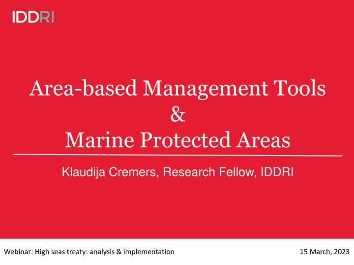 area based management tools marine protected areas