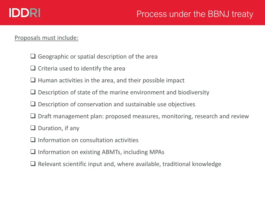 process under the bbnj treaty 1