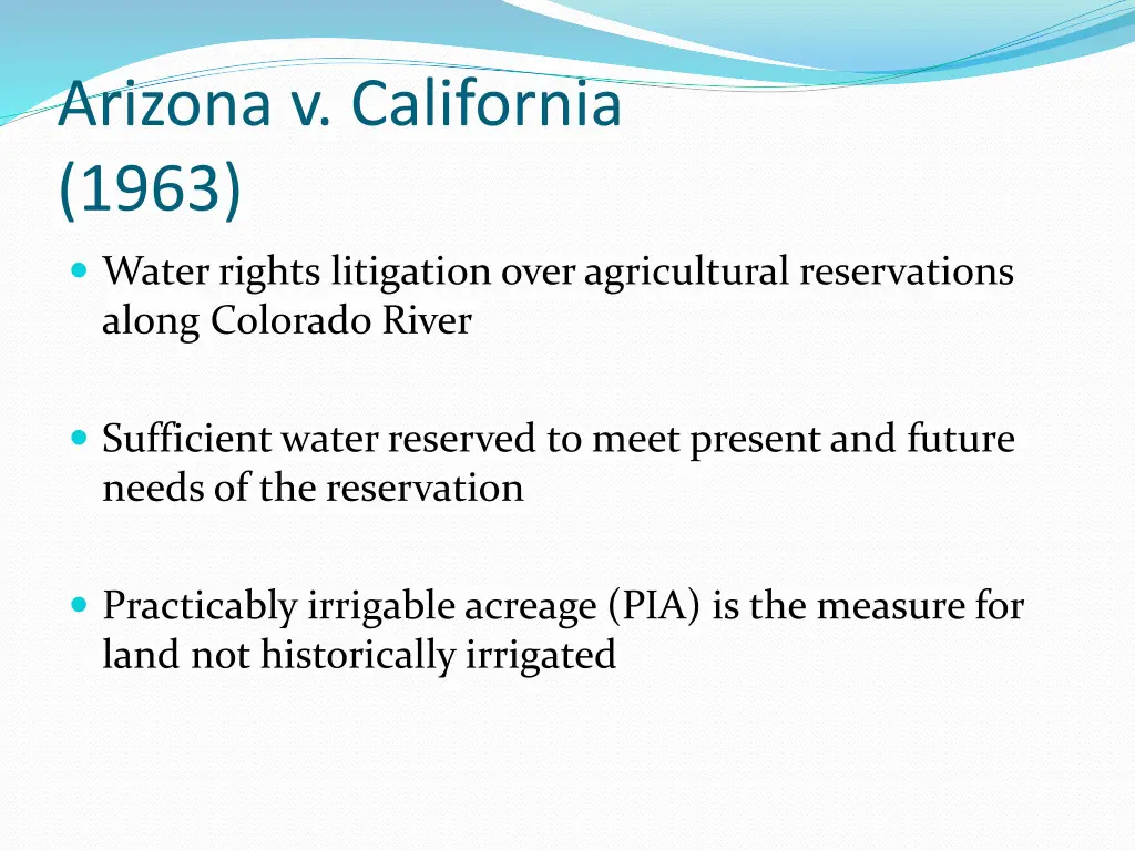 arizona v california 1963