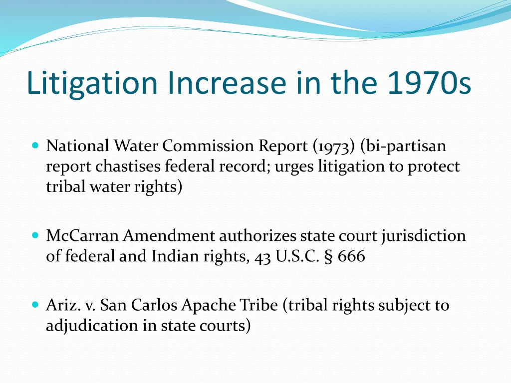 litigation increase in the 1970s