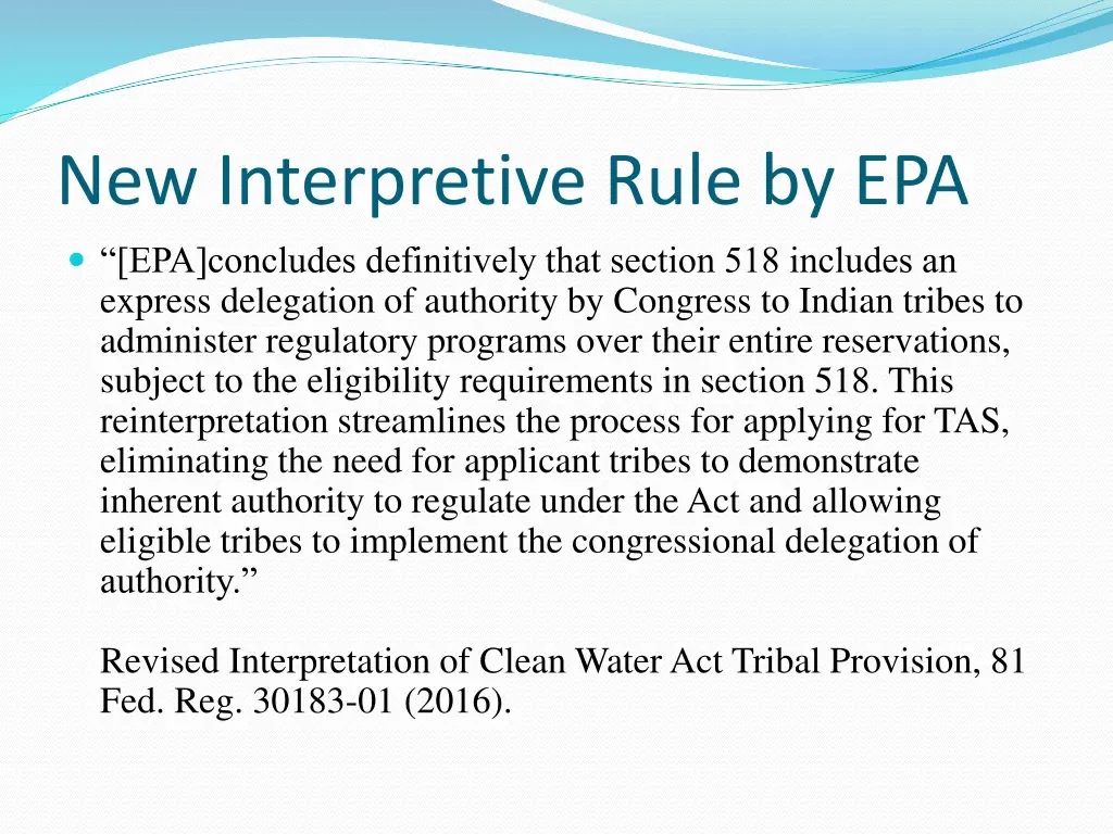 new interpretive rule by epa epa concludes