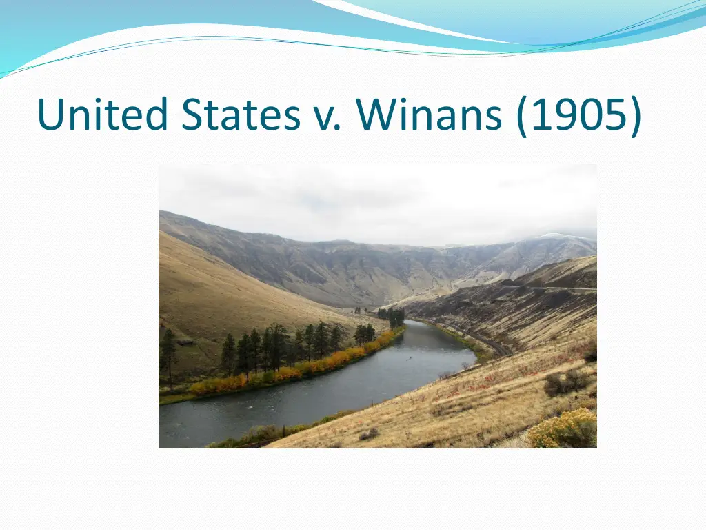 united states v winans 1905