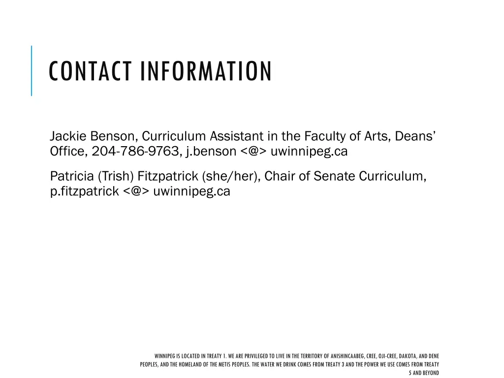 contact information