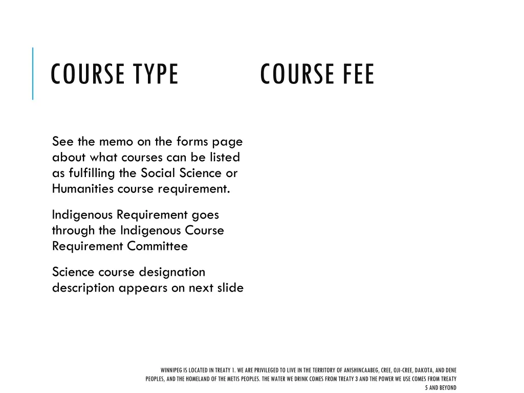 course type