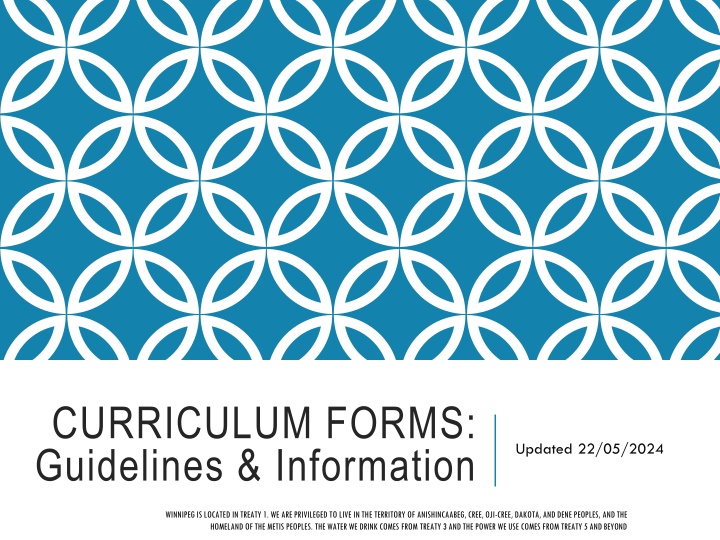 curriculum forms guidelines information