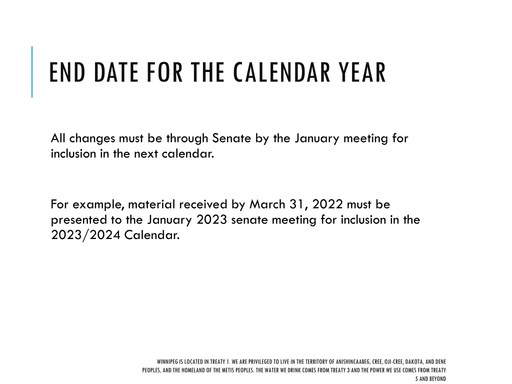 end date for the calendar year