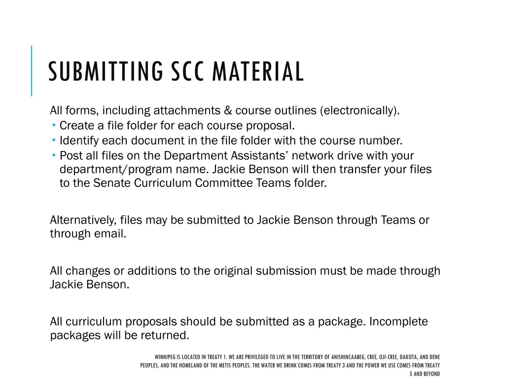 submitting scc material