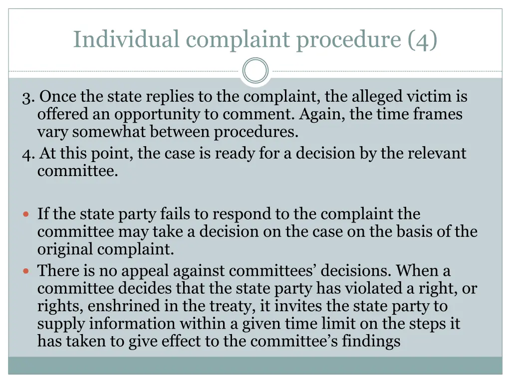 individual complaint procedure 4