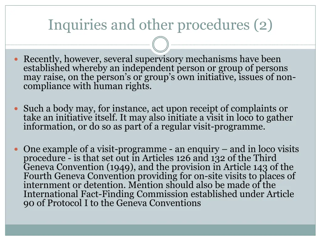 inquiries and other procedures 2