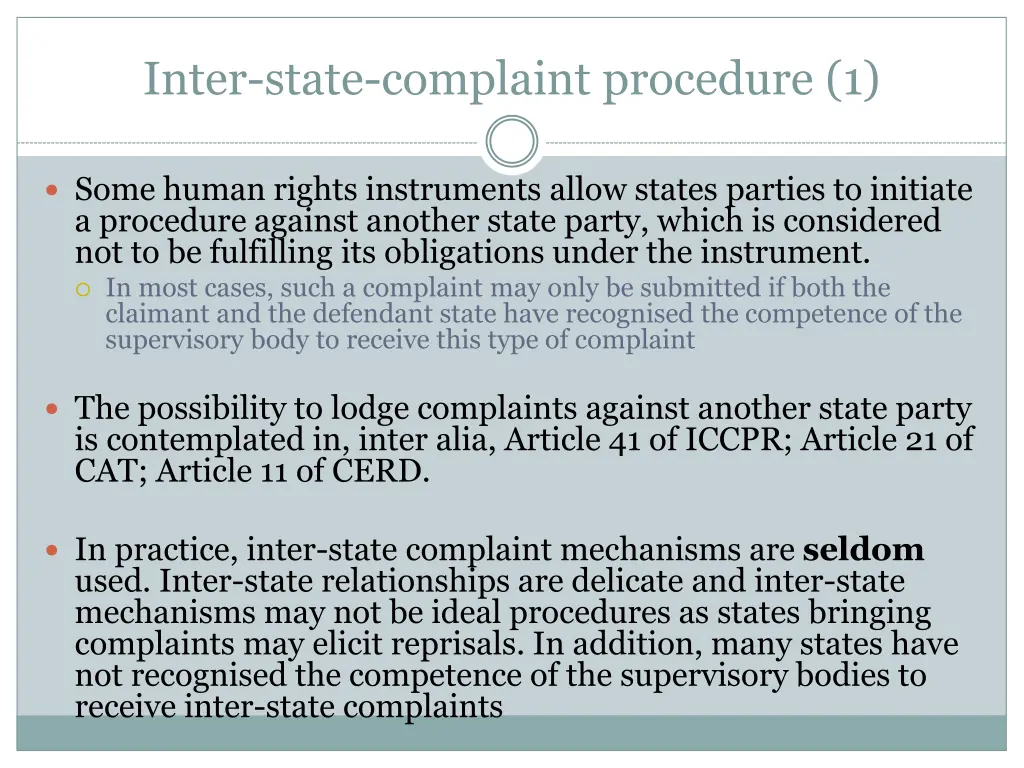 inter state complaint procedure 1