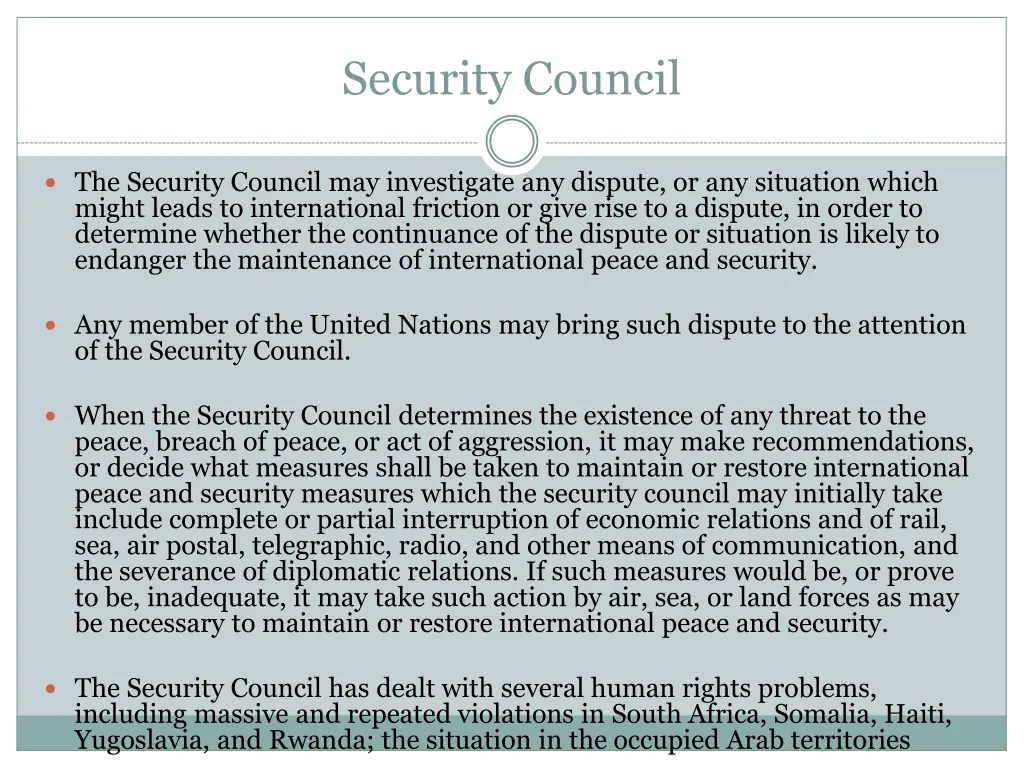 security council