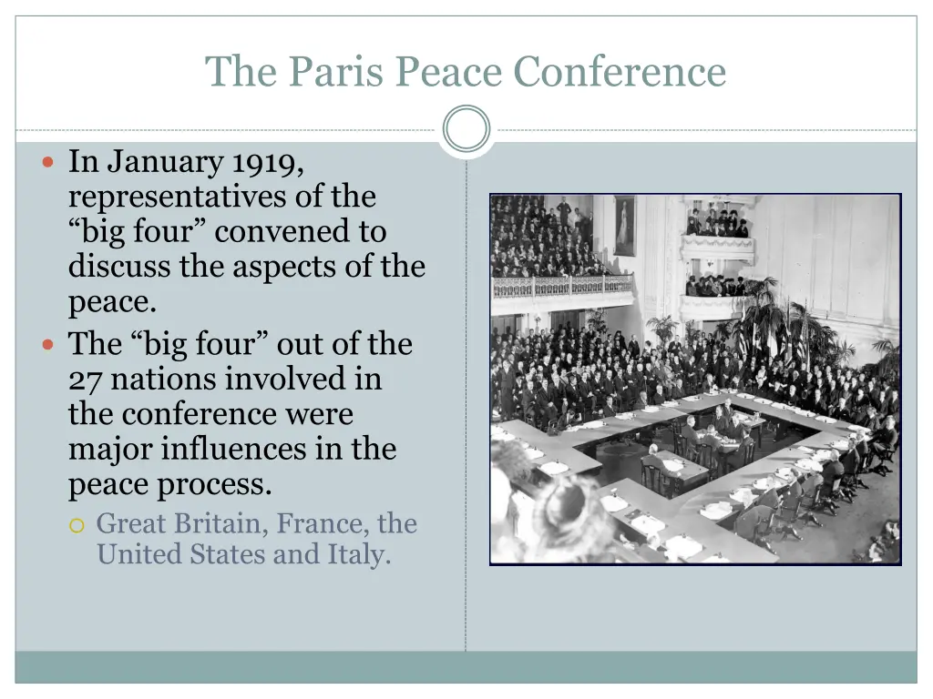 the paris peace conference