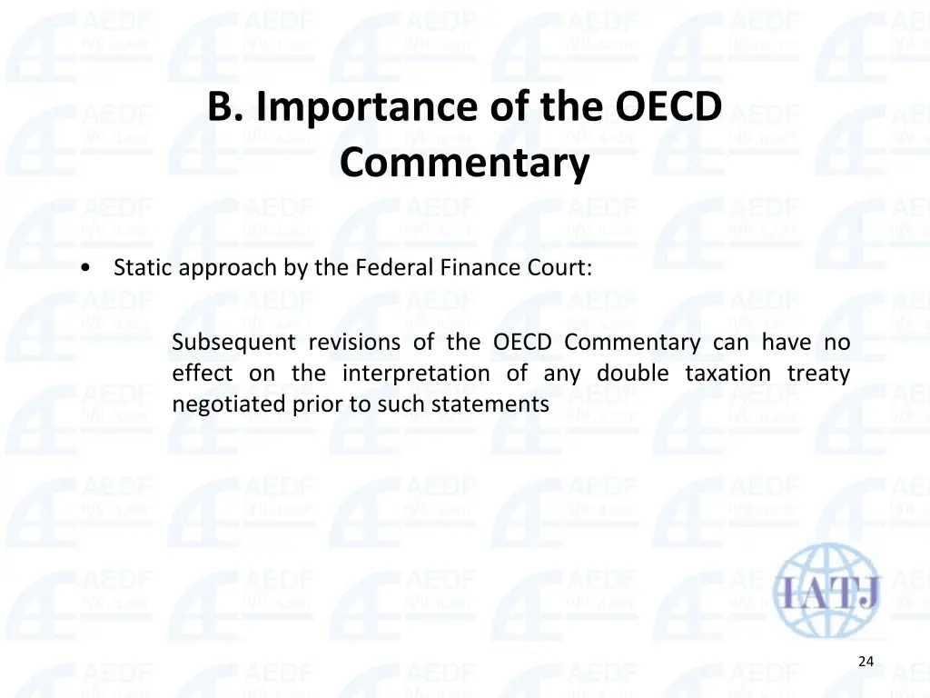 b importance of the oecd commentary 1