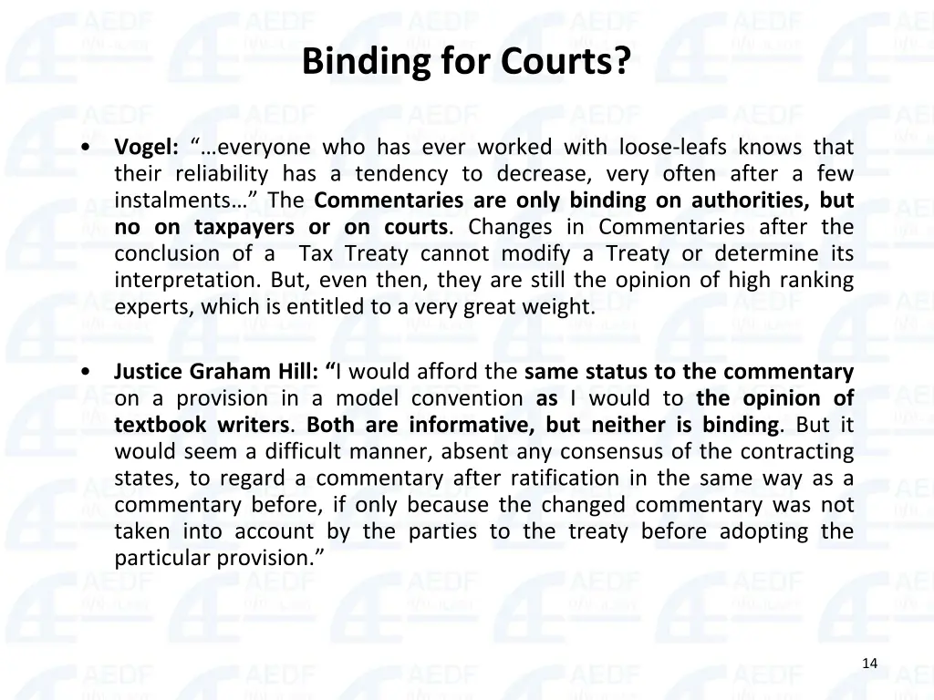 binding for courts