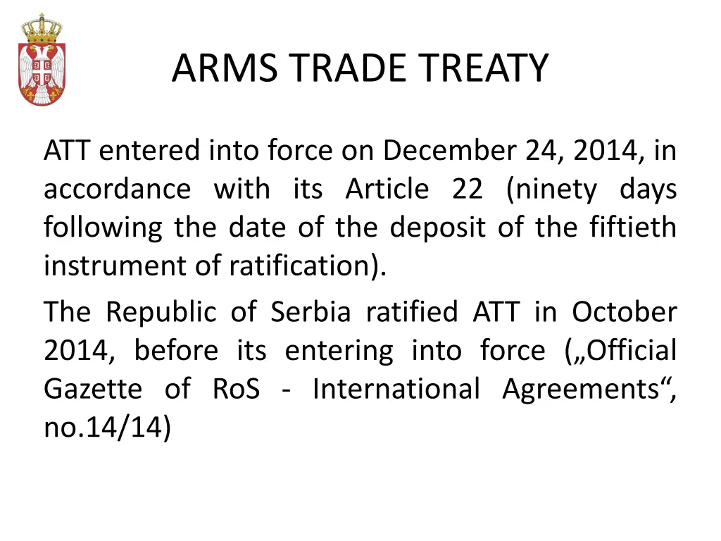 arms trade treaty