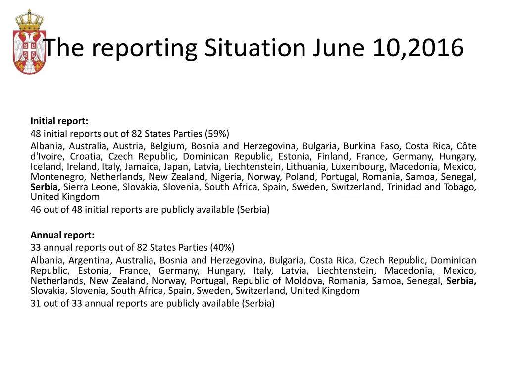 the reporting situation june 10 2016