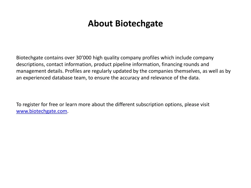 about biotechgate