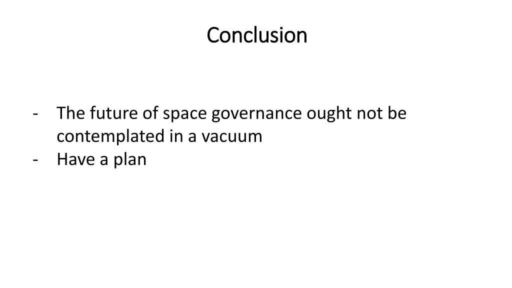 conclusion conclusion